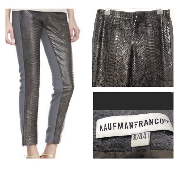 Kaufmanfranco Python-Front Cropped Pants - Picture 1 of 16